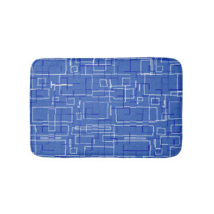 Tapis De Bain Motif Bleu Élégant