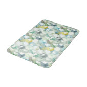 Tapis De Bain Motif bleu et vert de Honycomb d'aquarelle (Angle)