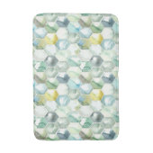 Tapis De Bain Motif bleu et vert de Honycomb d'aquarelle (Devant (Vertical))