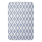 Tapis De Bain Motif bleu gris et blanc (devant Vertical)