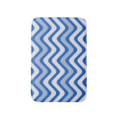 Tapis De Bain Motif bleu ondulé (Devant (Vertical))
