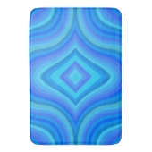 Tapis De Bain Motif bleu rétro (devant Vertical)