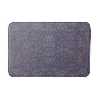 Tapis De Bain Motif bleu simple Abstrait filetage