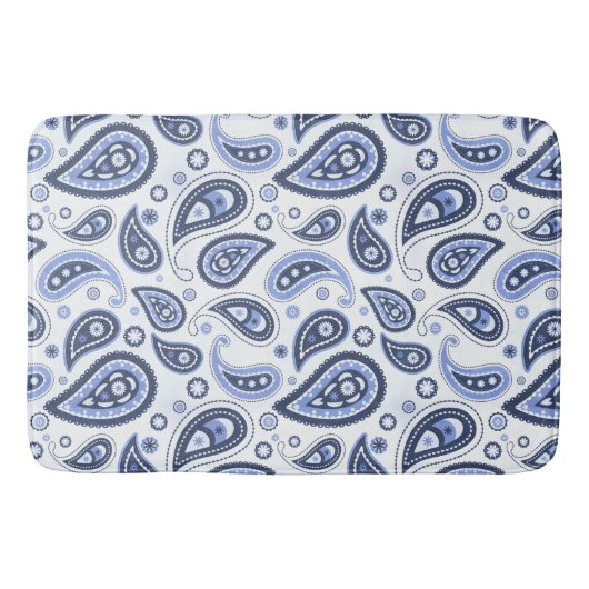Tapis De Bain Motif Blue Paisley (Devant)