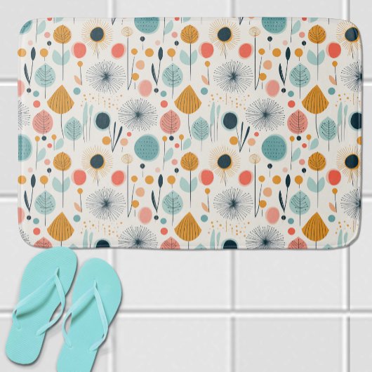 Tapis De Bain Motif botanique rétro MCM