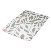 Tapis De Bain Motif botanique Sage feuilles verts (Angle)
