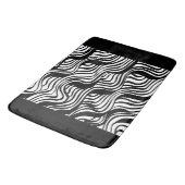 Tapis De Bain Motif brossé noir et blanc (Angle)