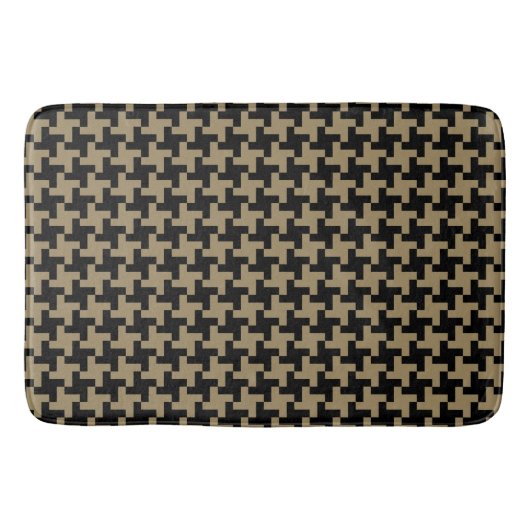 Tapis De Bain Motif Brown Or Et Noir Classique (Devant)