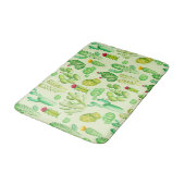 Tapis De Bain Motif Cactus aquarelle (Angle)