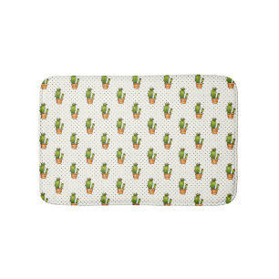 Tapis De Bain Motif Cactus & Succulent Polk Dot