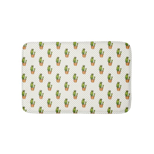 Tapis De Bain Motif Cactus & Succulent Polk Dot (Devant)