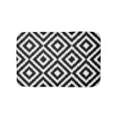 Tapis De Bain Motif Carré Ikat noir chic unique (Devant)