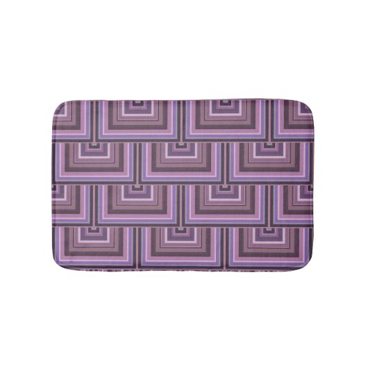 Tapis De Bain Motif carré rayures (Devant)