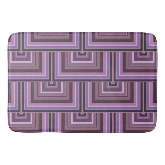 Tapis De Bain Motif carré rayures (Devant)