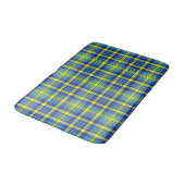 Tapis De Bain Motif carreaux tartan bleu classique (Angle)