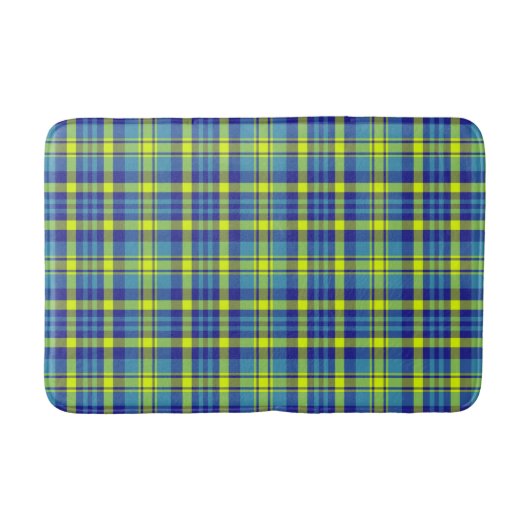 Tapis De Bain Motif carreaux tartan bleu classique (Devant)