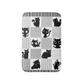 Tapis De Bain Motif chat noir mignon (Devant (Vertical))