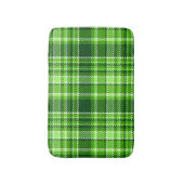 Tapis De Bain Motif Checkered de couleur verte (Devant (Vertical))