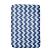 Tapis De Bain Motif Chevron Bleu (Devant (Vertical))
