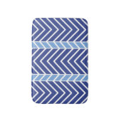 Tapis De Bain Motif Chevron Bleu (Devant (Vertical))