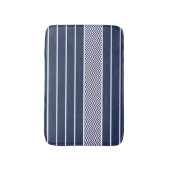 Tapis De Bain Motif Chevron bleu bleu marine moderne (Devant (Vertical))
