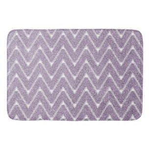 Tapis De Bain Motif chevron lilas poussiéreux