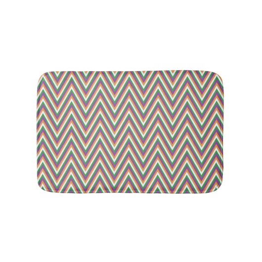 Tapis De Bain Motif Chevron Rétro Cool (Devant)