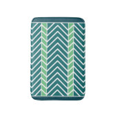 Tapis De Bain Motif Chevron Sarcelle (Devant (Vertical))