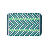 Tapis De Bain Motif Chevron Sarcelle (Devant)