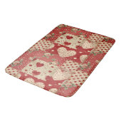Tapis De Bain Motif Chic Red Patchwork (Angle)