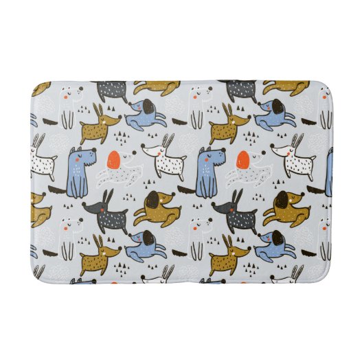 Tapis De Bain Motif chien mignon Doodle (Devant)