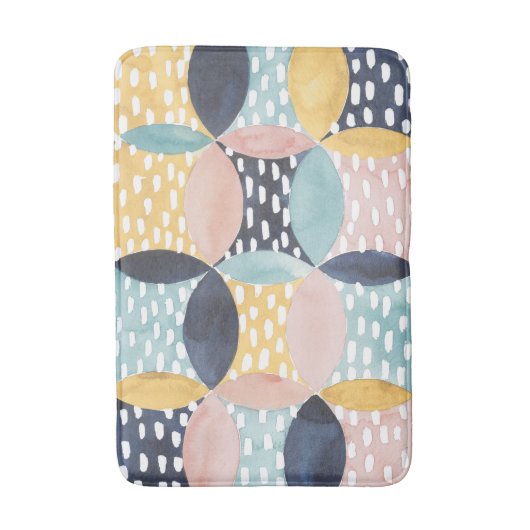 Tapis De Bain Motif circulaire Abstrait (Devant (Vertical))