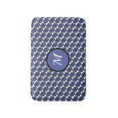 Tapis De Bain Motif circulaire géométrique en violet et blanc (Devant (Vertical))
