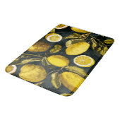 Tapis De Bain Motif citron et feuille V (Angle)