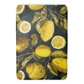 Tapis De Bain Motif citron et feuille V (devant Vertical)