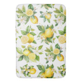 Tapis De Bain Motif citron, Fleurs de citron, Feuilles, Citrus (devant Vertical)