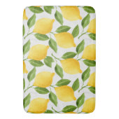 Tapis De Bain Motif citrons aquarelle (devant Vertical)