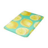 Tapis De Bain Motif citrons aquarelle (Angle)