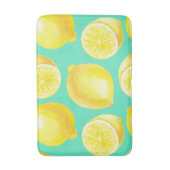 Tapis De Bain Motif citrons aquarelle (Devant (Vertical))