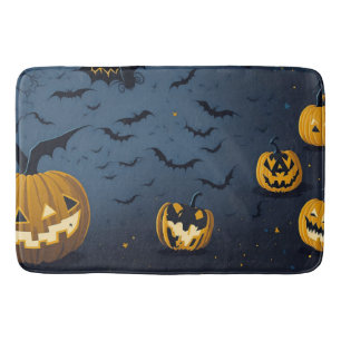 Tapis De Bain motif citrouille halloween