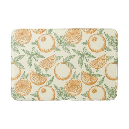 Tapis De Bain Motif classique aux fruits orange (Devant)