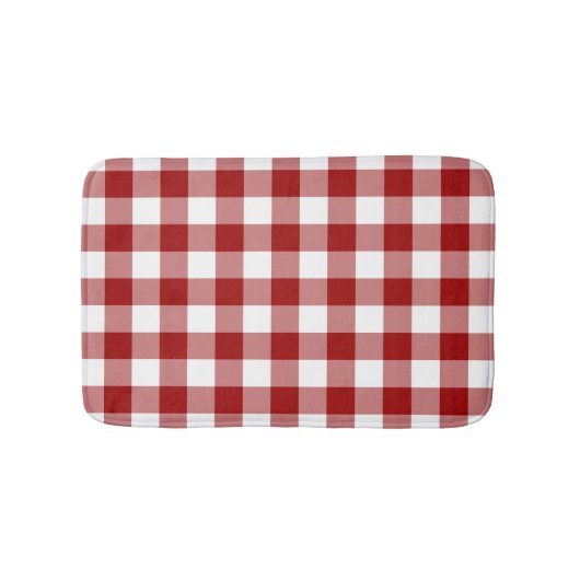 Tapis De Bain Motif classique rouge blanc En vichy plaid (Devant)
