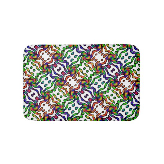 Tapis De Bain Motif coloré vibrant brillant (Devant)