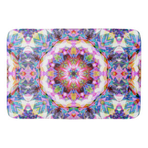 Tapis De Bain Motif coloré violet bleu rose capricieux