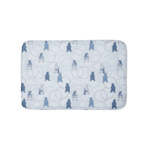 Tapis De Bain motif comportant un ours gris