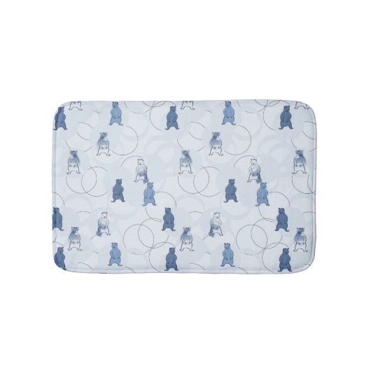 Tapis De Bain motif comportant un ours gris (Devant)
