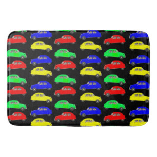 Tapis De Bain Motif couleur Citroen 2 CV Carrelé