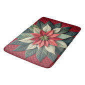 Tapis De Bain Motif courbé Poinsettia rouge (Angle)