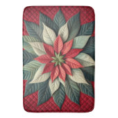 Tapis De Bain Motif courbé Poinsettia rouge (devant Vertical)