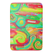 Tapis De Bain Motif d'abstraction coloré (devant Vertical)